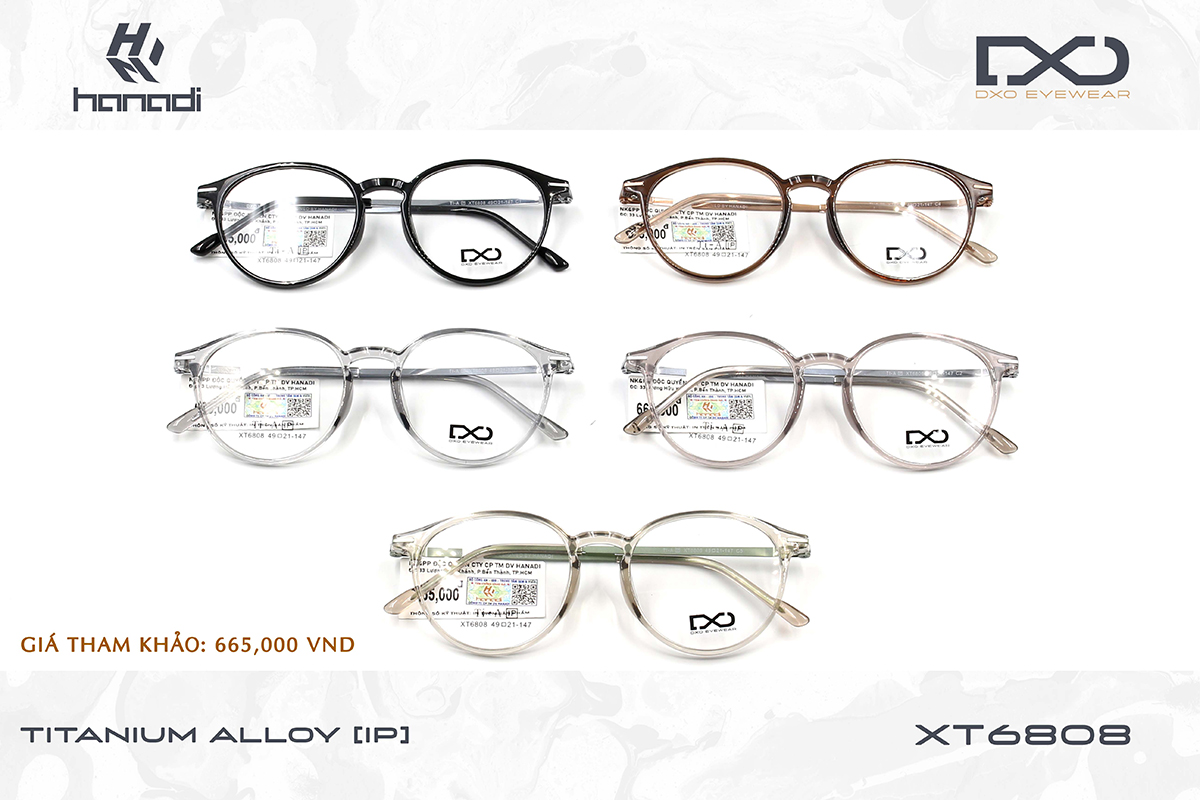 GỌNG TITANIUM ALLOY DXO XT6808