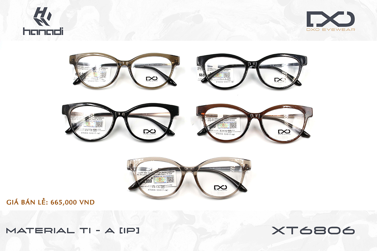 GỌNG TITANIUM ALLOY DXO XT6806