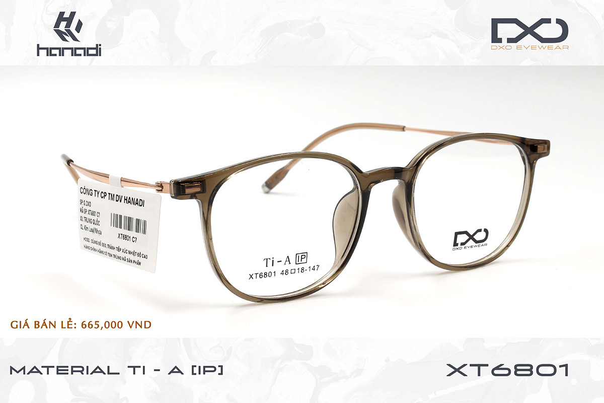 GỌNG TITANIUM ALLOY DXO XT6801