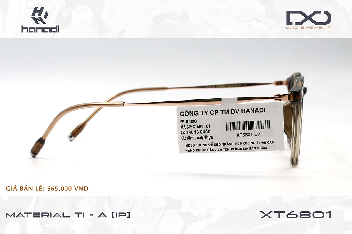 GỌNG TITANIUM ALLOY DXO XT6801